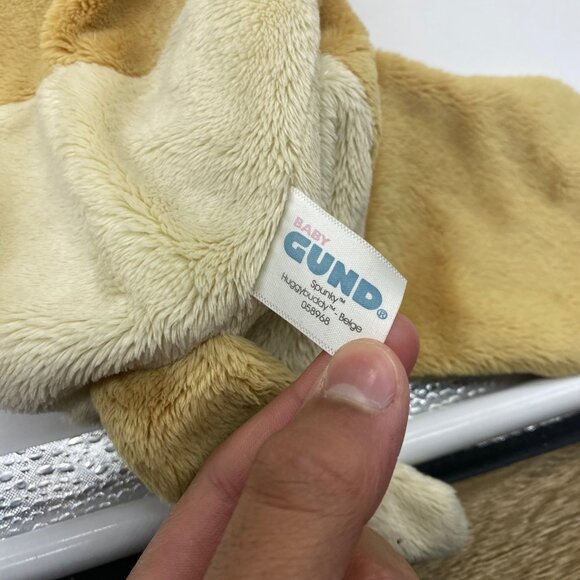 Baby Gund Spunky Huggybuddy Dog Puppy Plush Lovey Blanket 16" Blankie Brown - Picture 4 of 7